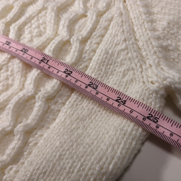 SOLD -🍦 Handmade Fisherman Style Cable Knit Button up V Neck Cardigan, XS-XXL - Picture 12 of 16